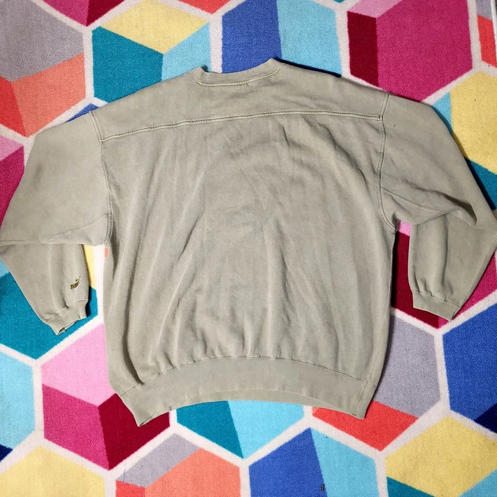 Vintage St Louis Blues Puma Hockey Sweatshirt Crewneck Olive Green XXL‎